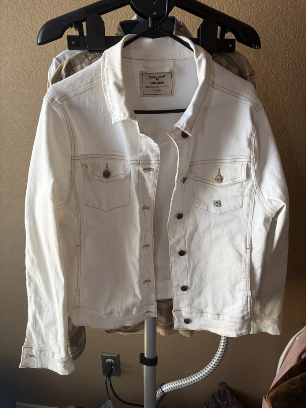 Kimes Ranch White Denim Jean Jacket